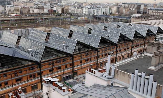 La nuova copertura con pannelli fotovoltaici di Halle Pajol