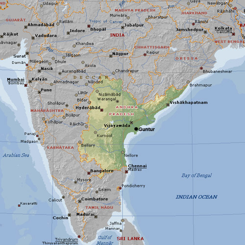 La regione indiana dell'Andhra Pradesh in cui verrà costruito il parco solare di 1 GW