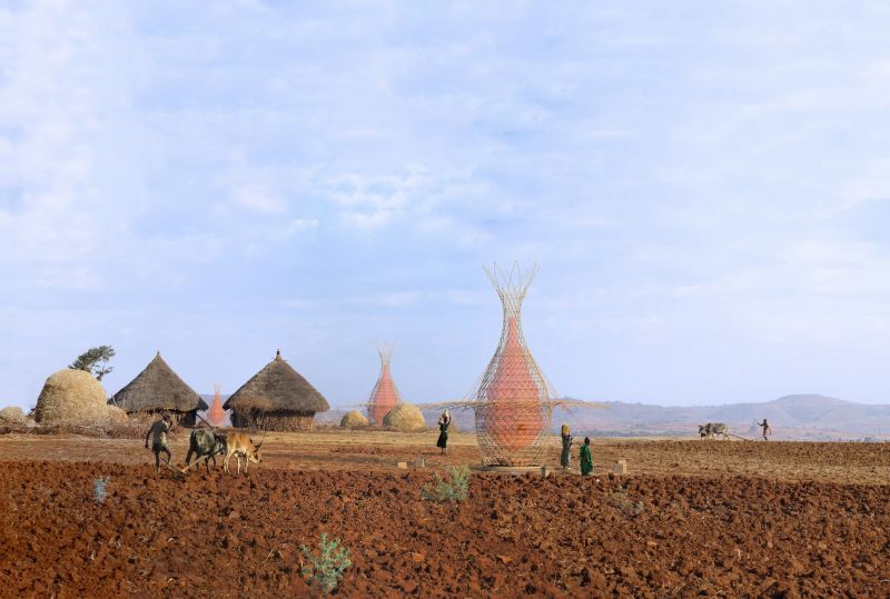 Warka Water Towers in Etiopia by Architecture and Vision