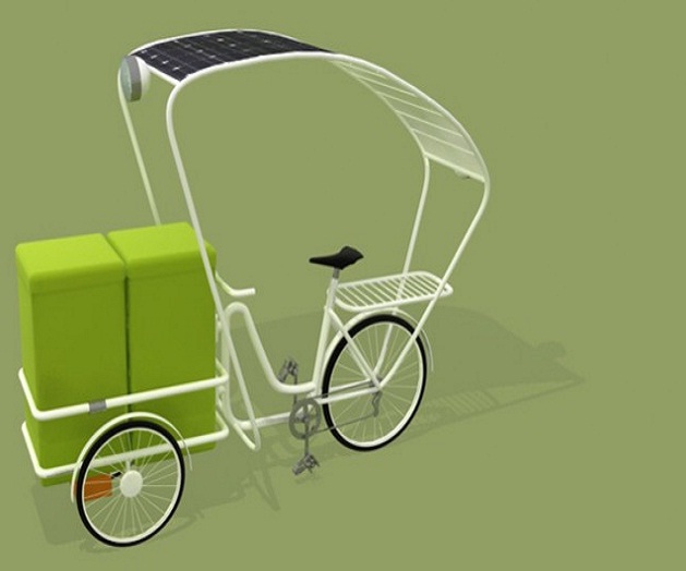 Il triciclo solare per la pulizia di Cartagena