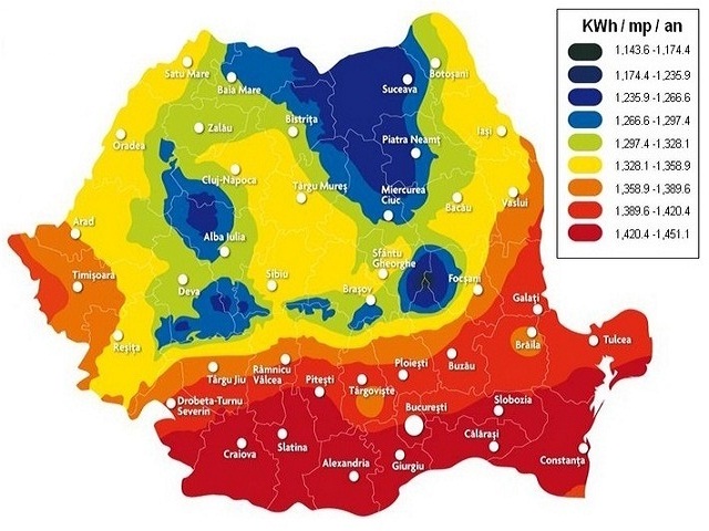 Mappa solare romena