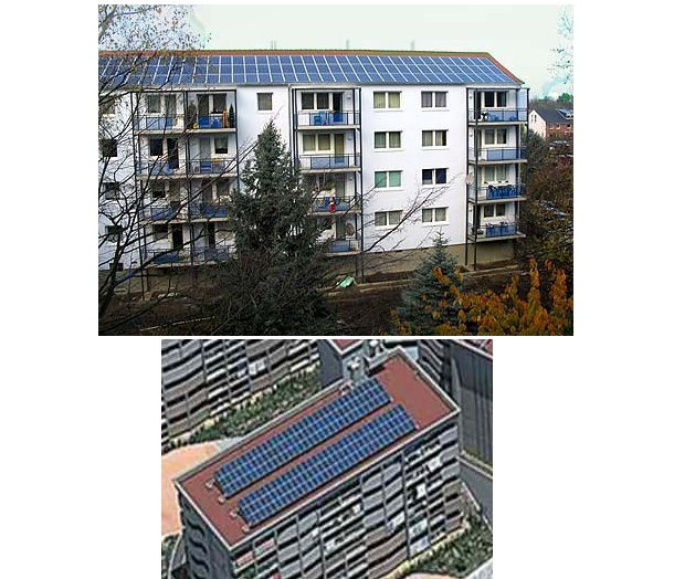Condomini con tetti fotovoltaici