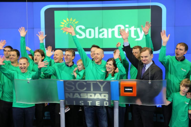 (il lancio in borsa di Solar City a dicembre 2012)