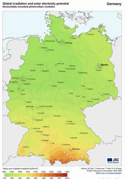 La capacità solare della Germania