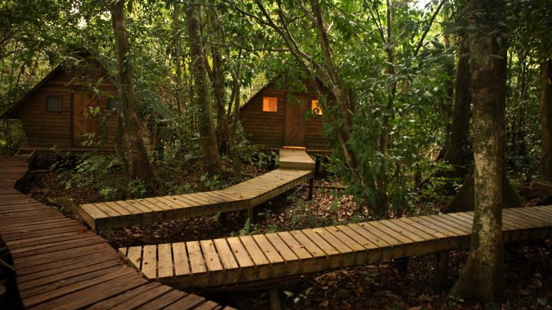 Un esempio di un hotel in un bosco