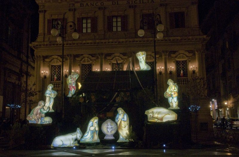 Caltagirone, presepe fotovoltaico Il presepe fotovoltaico di Caltagirone in un'immagine della Cerberus srl, la ditta appaltatrice
