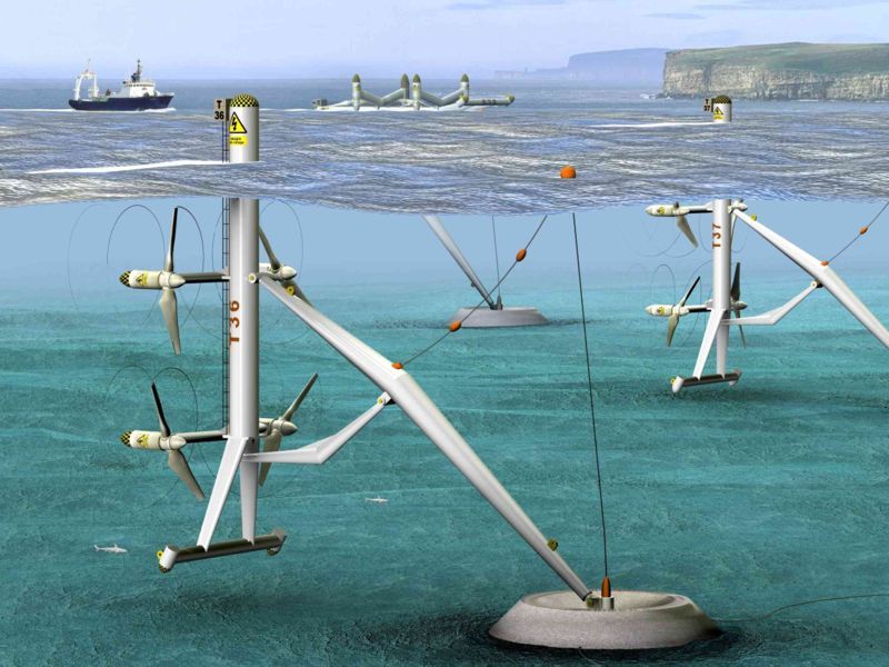 L'energia mareomotrice &egrave; prodotta dagli spostamenti d'acqua delle maree