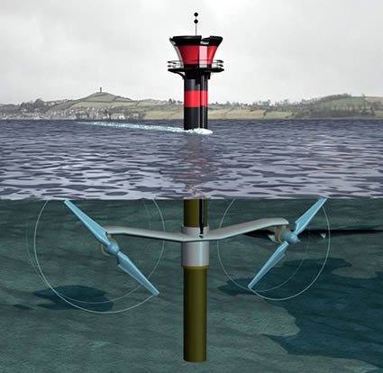 Turbina installata sulla costa orientale dell'Irlanda del Nord