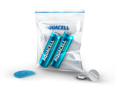 AquaCell, batterie dentro una cassa di acqua
