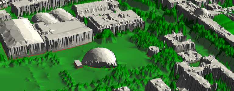 Modello tridmensionale ottenuto tramite i dati LiDAR