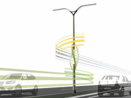 Turbine Light_Tak Studio_Il movimento delle auto genera la rotazione delle turbine