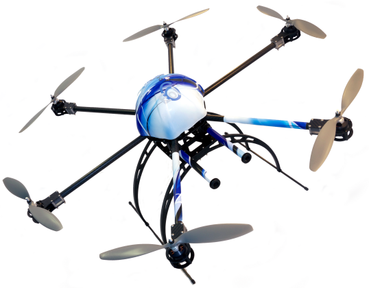 L'Aracnoc&oacute;ptero &egrave; un drone di piccole dimensioni, in fibra di carbonio e titanio