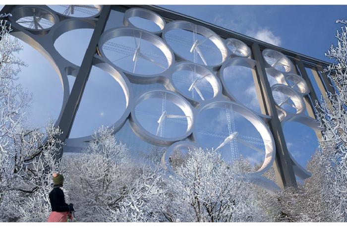 Dettaglio delle turbine eoliche del Solar Wind