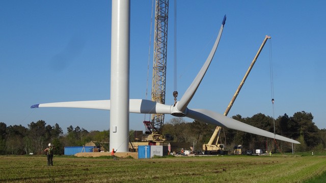 Il parco eolico di B&eacute;ganne &egrave; costituito da quattro turbine da 2 MW ognuna