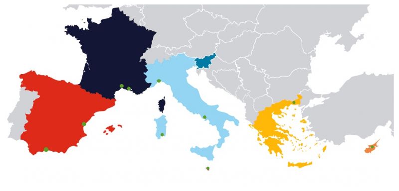 I paesi interessati dal progetto Elih-Med
