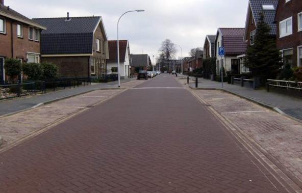 La strada di Hengelo con l'asfalto antismog