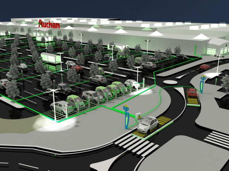 Rendering di LYBRA inserito in una strada in versione notturna