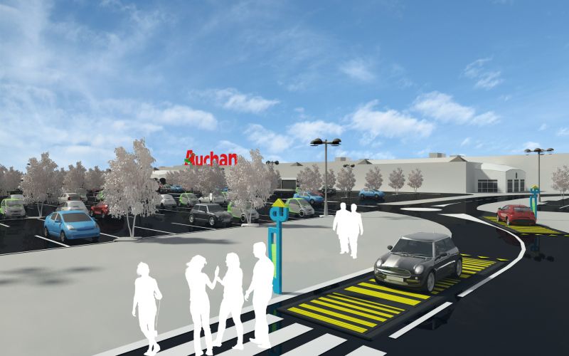 Rendering dell'applicazione di LYBRA su una strada