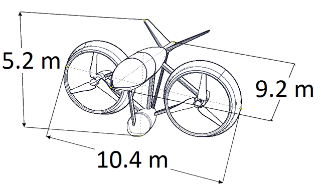 Disegno di progettazione, con misure, del prototipo GEM