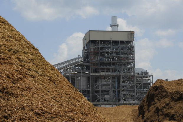 Una centrale a biomassa legnosa Una centrale a biomassa legnosa