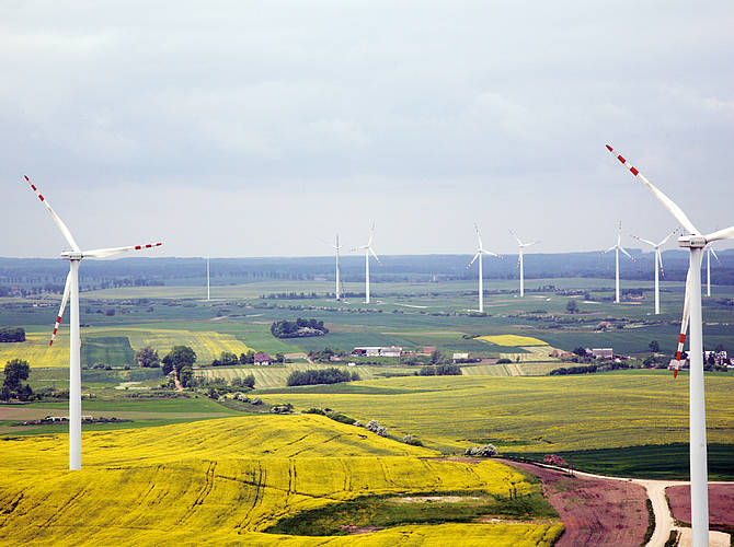 Panoramica di uno dei due parchi eolici