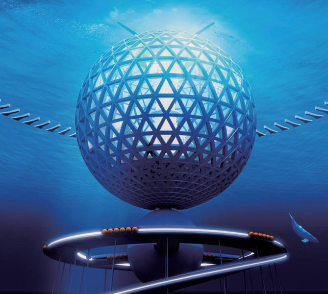 La sfera contenente le zone residenziali e commerciali