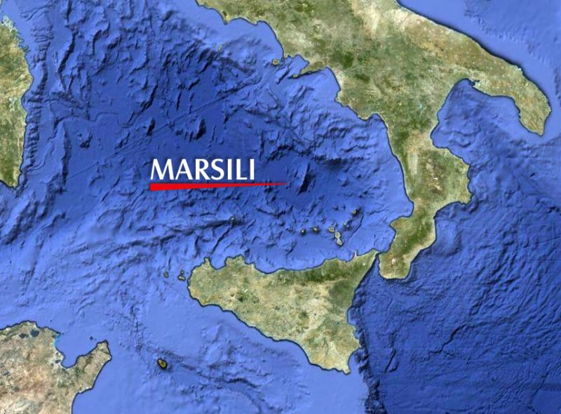 Il vulcano sottomarino Marsili, nella zona delle Isole Eolie