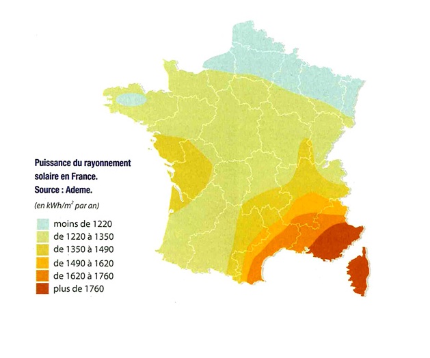 Mappa solare Francia
