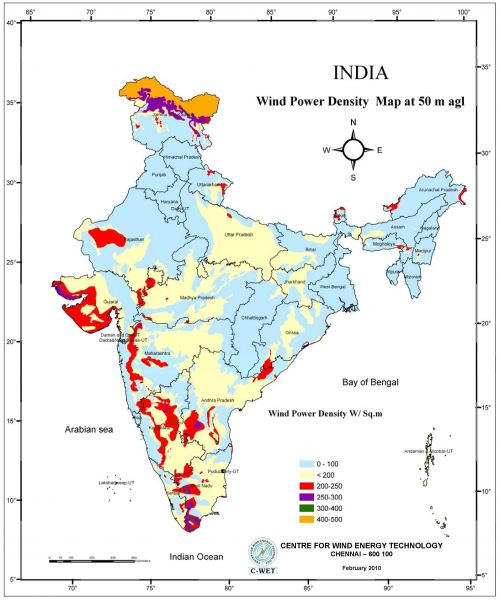 La capacità eolica dell'India La capacità eolica dell'India