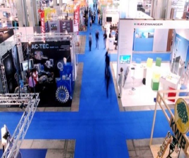 Fotografia di una sezione della fiera Klimaenergy 2012