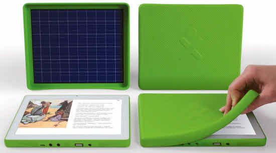 Esempio di Tablet dotato di pannelli solari Esempio di Tablet dotato di pannelli solari