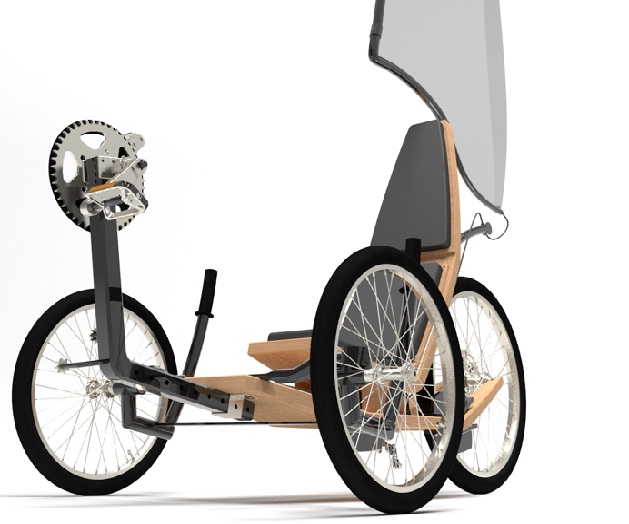 Disegno del Wind Powered Trycicle