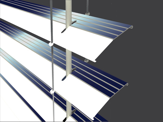 veneziana con lamelle fotovoltaiche
